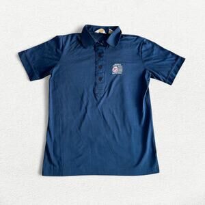 Vintage Knitwear Difini Nabisco Dinah Shore Invitational Polo Shirt in Navy Blue